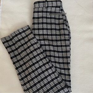 Zara Wool Blend Black & White Pant - Size Small